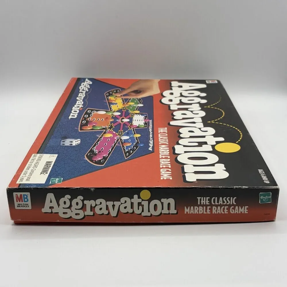 Aggravation The Classic Marble Race Game Milton Bradley Vintage 1999 Complete